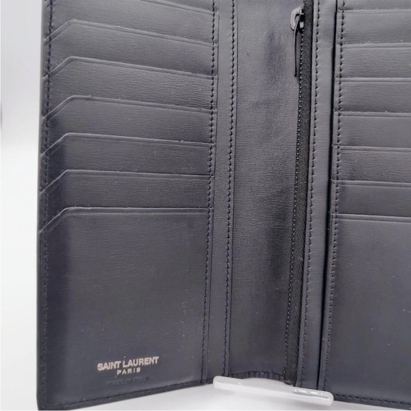 Saint Laurent Black Leather Long Wallet - Picture 10 of 12